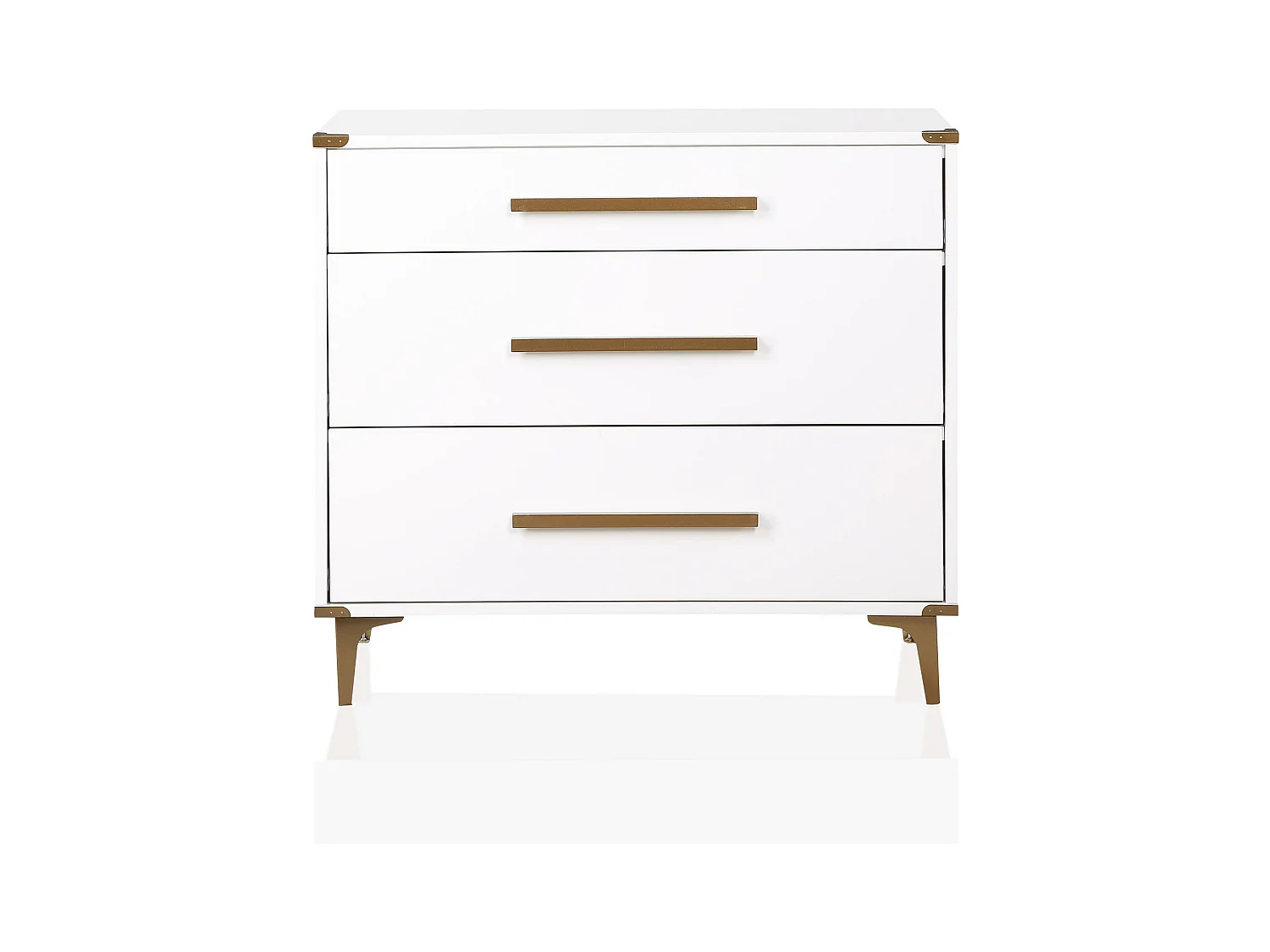 Karissa | Commode à 3 tiroirs en MDF blanc