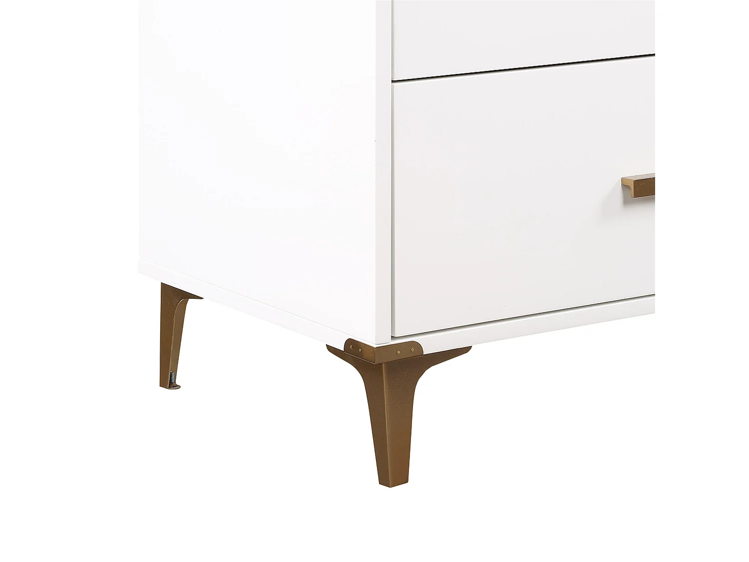Comò con 3 cassetti in MDF bianco