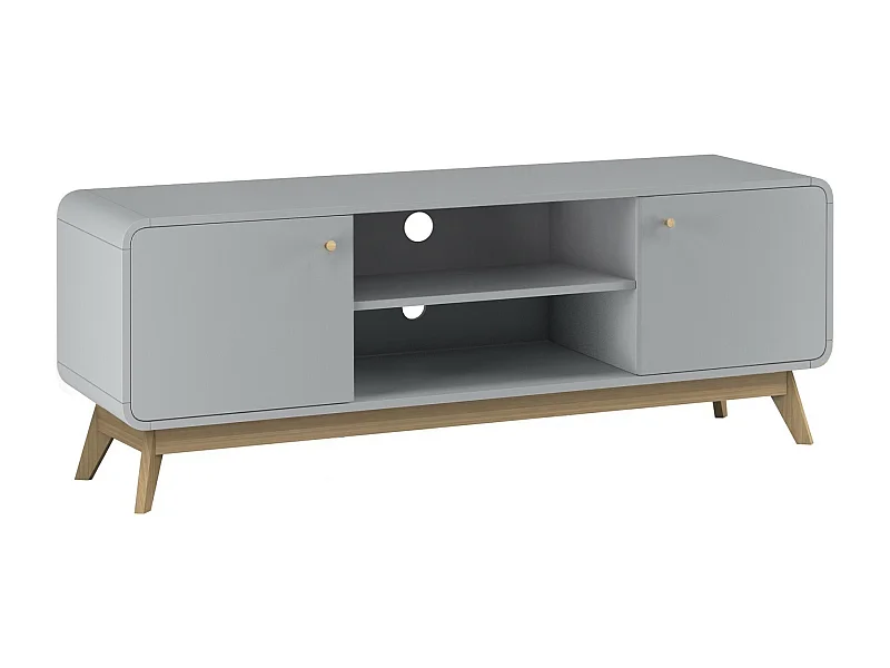 Credenza bassa a 2 ante in partic grey
