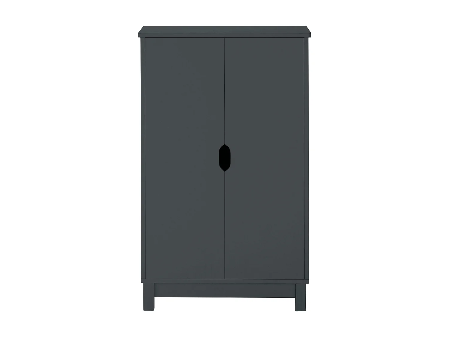 Posta | Armoire 2 portes en panneau de particules anthracite