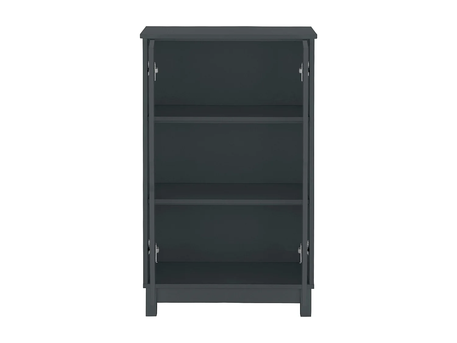 Posta | Armoire 2 portes en panneau de particules anthracite