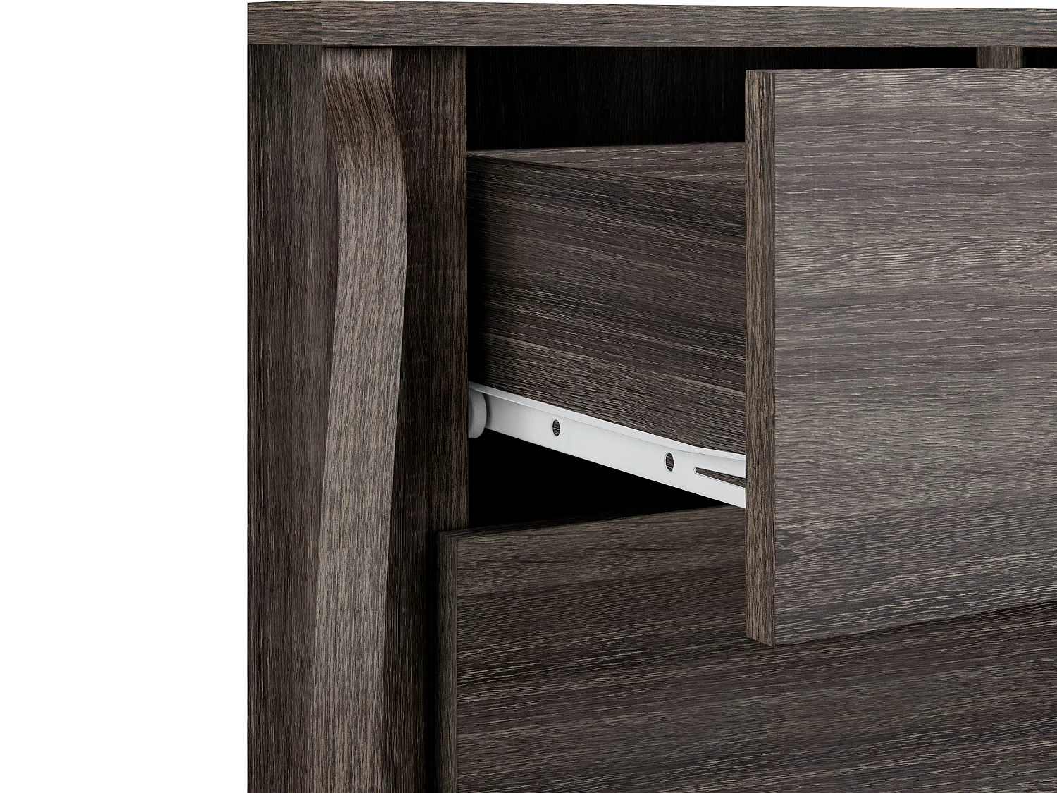 Mobile con 2 ante e 2 cassetti in agglomerato rovere grigio