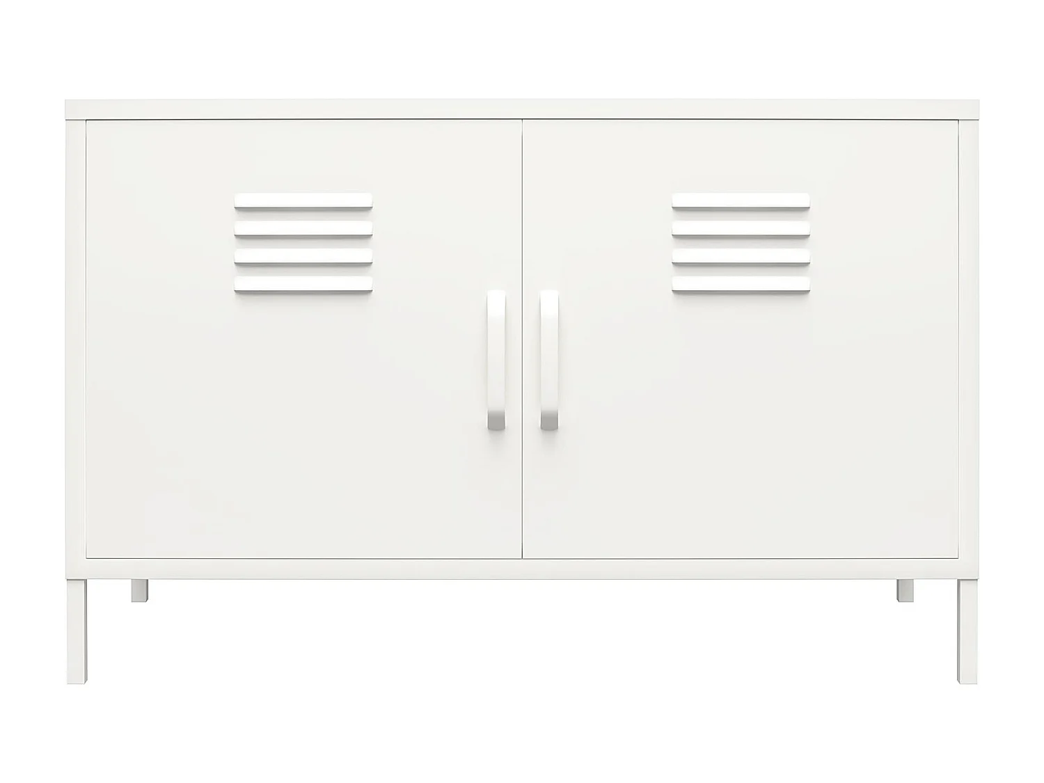 Mission District | Armoire à 2 portes en métal blanc