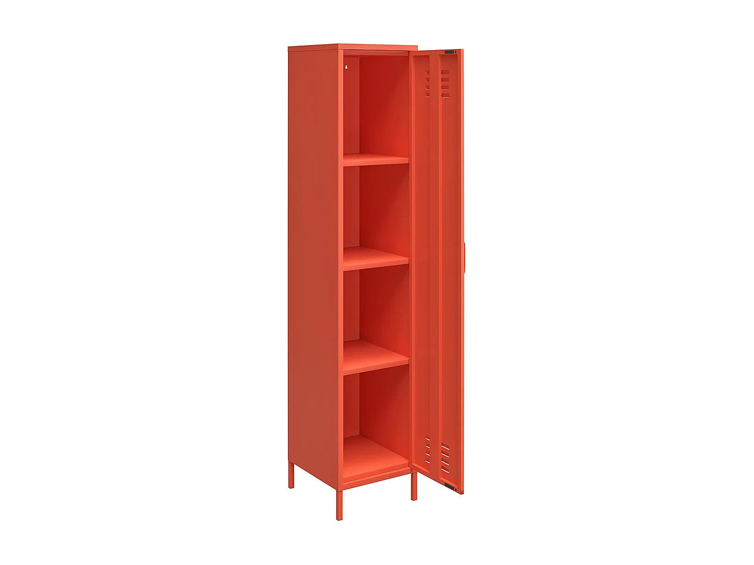 Mueble alto con 1 puerta en metal naranja