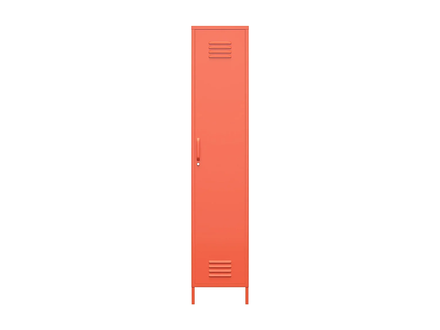 Mueble alto con 1 puerta en metal naranja