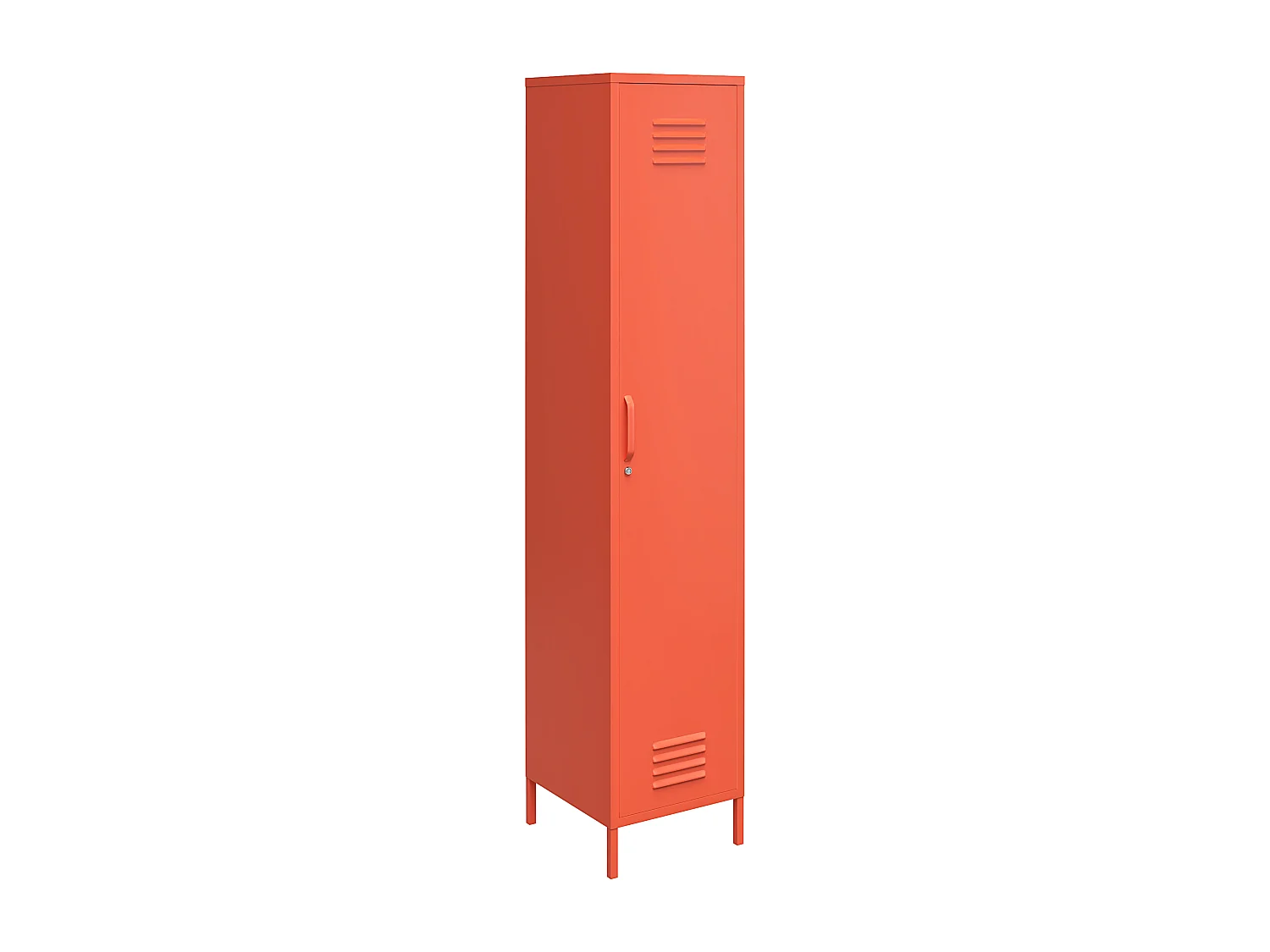 Mueble alto con 1 puerta en metal naranja