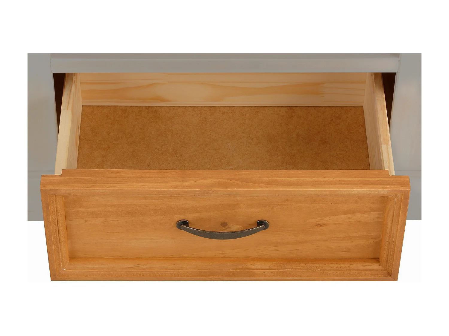 Selma | Lowboard à 3 tiroirs en pin gris et teint ciré