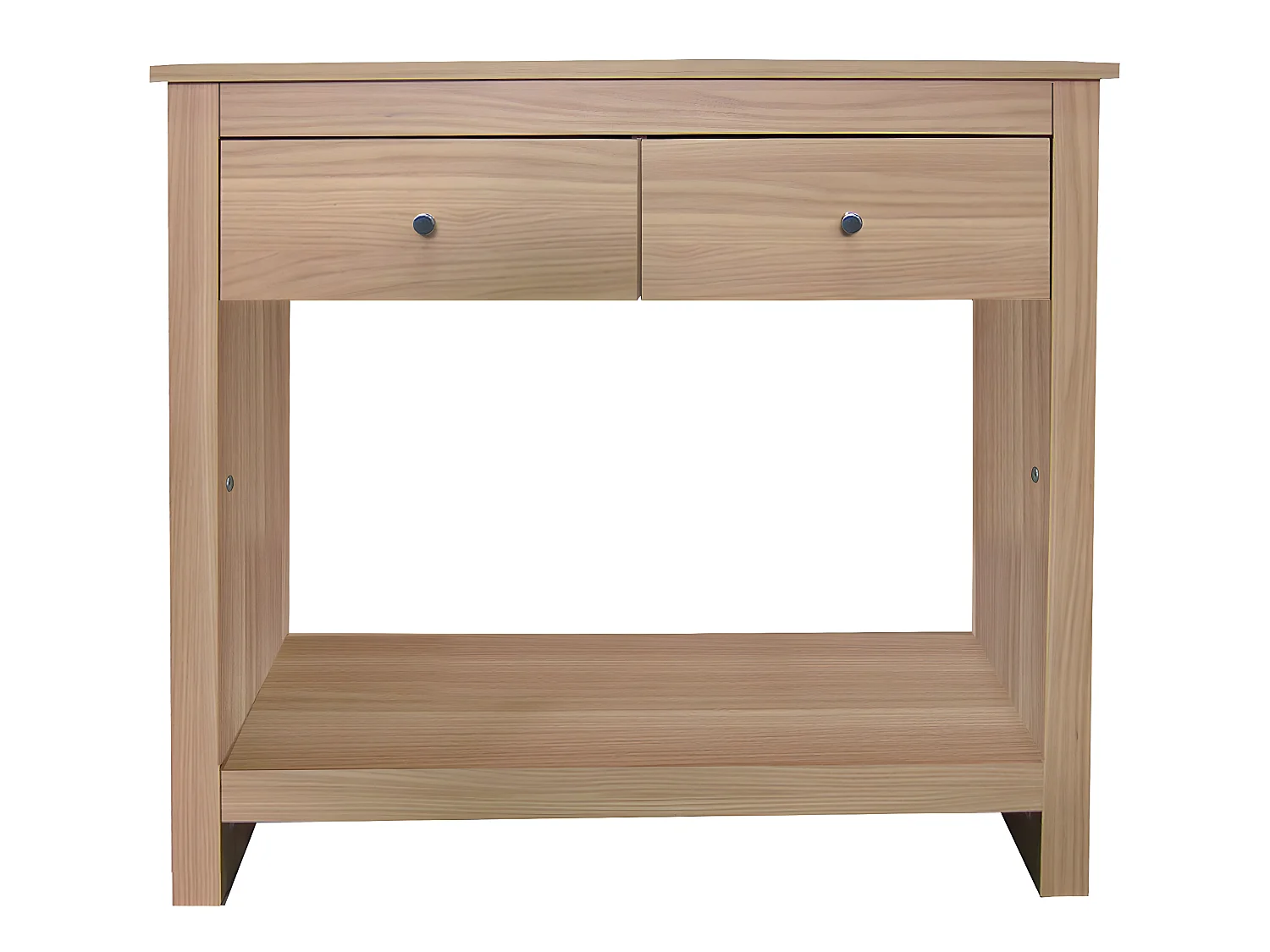 Mesa consola con 2 cajones en MDF roble