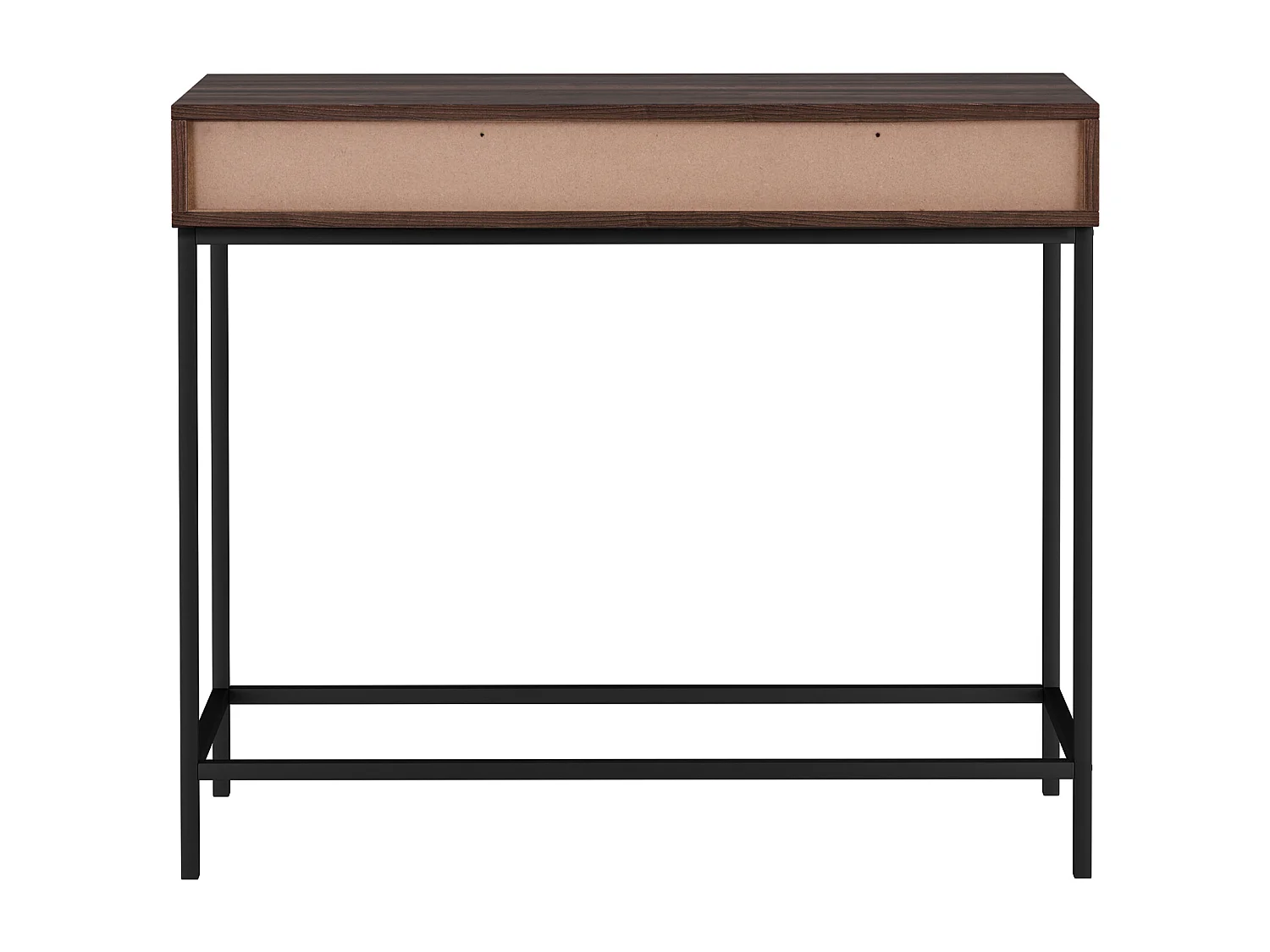 Celine | Table console avec 2 tiroirs en panneaux de particules noyer