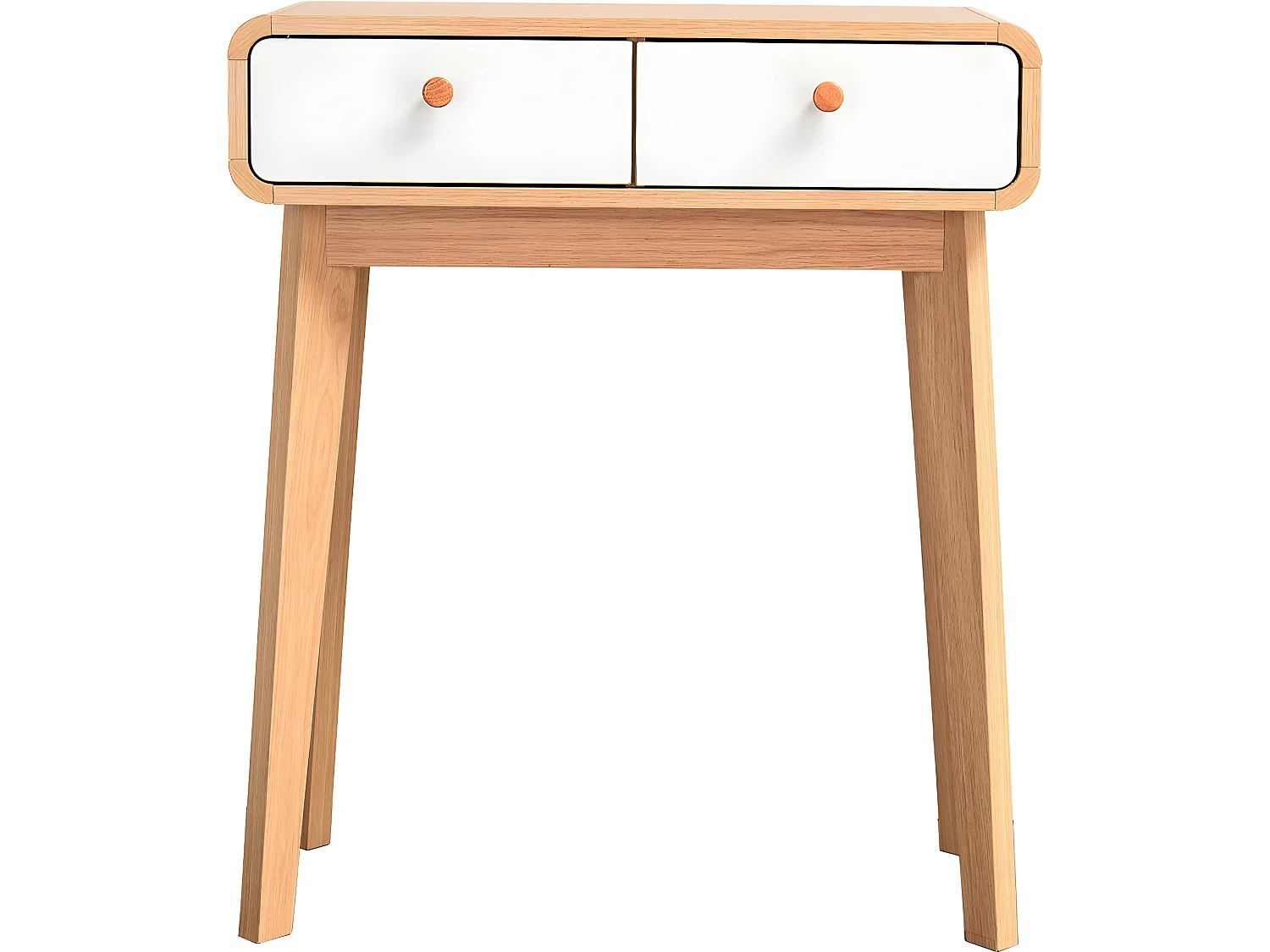 Escritorio con 2 cajones en tablero aglomerado roble y blanco