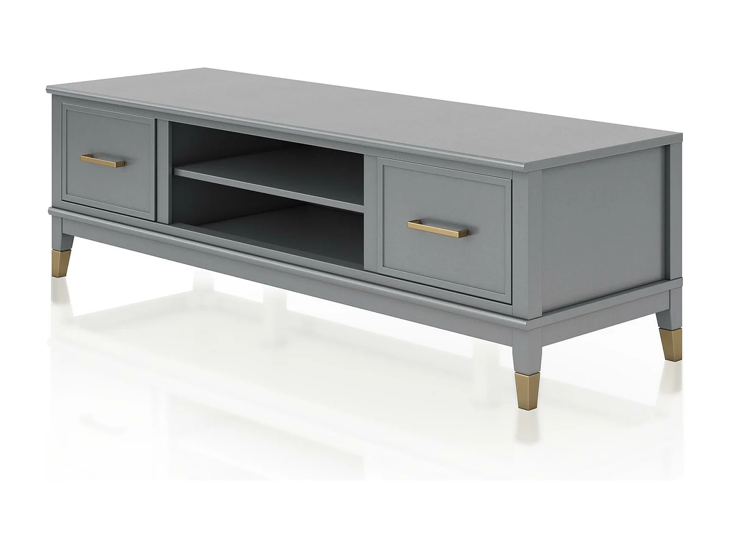 Westerleigh | Móvel para TV com 2 portas em MDF Cinza