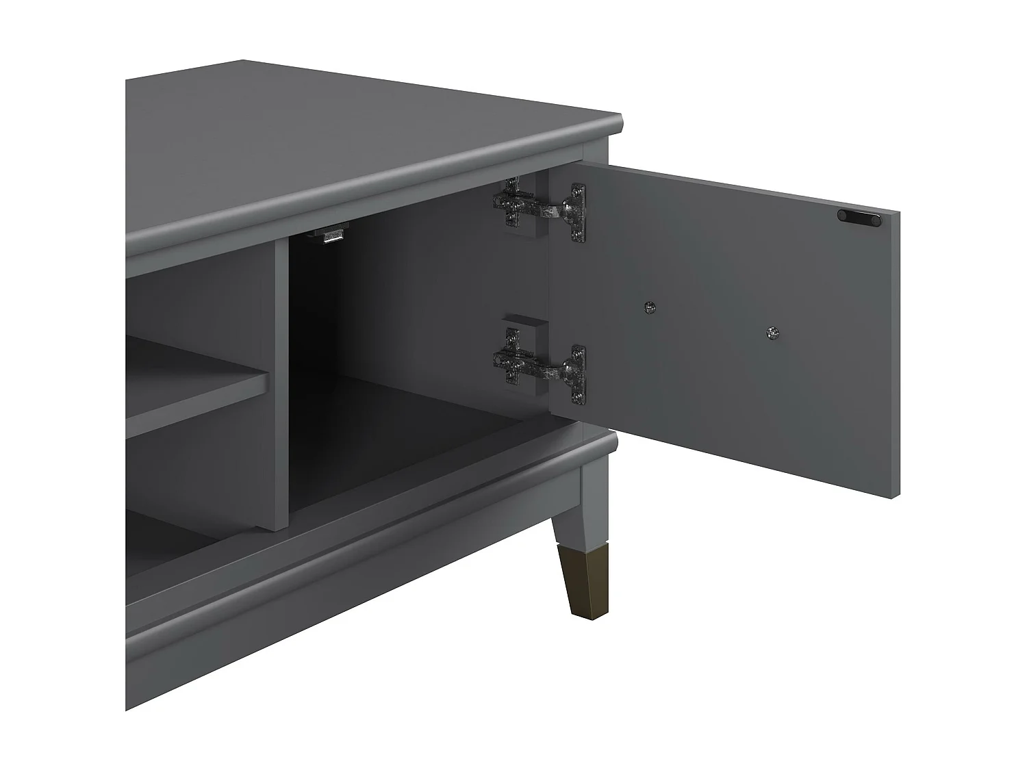 Westerleigh | Móvel para TV com 2 portas em MDF Cinza