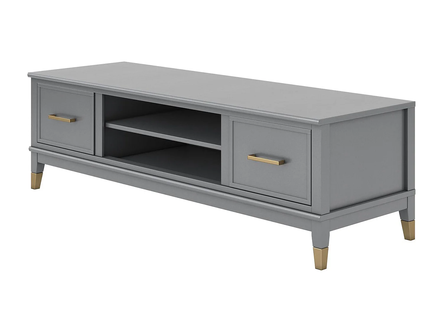 Westerleigh | Móvel para TV com 2 portas em MDF Cinza