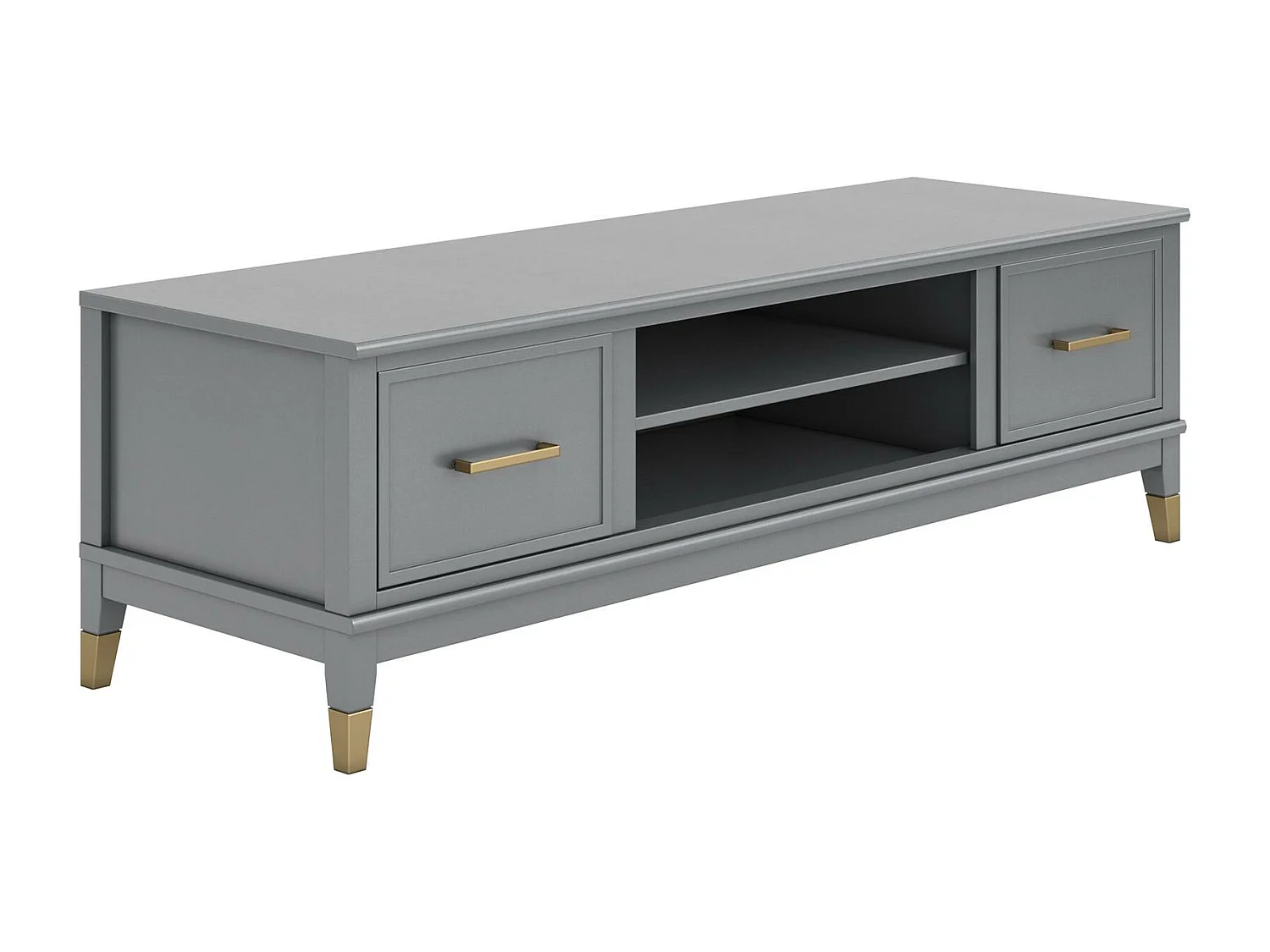 Westerleigh | Móvel para TV com 2 portas em MDF Cinza