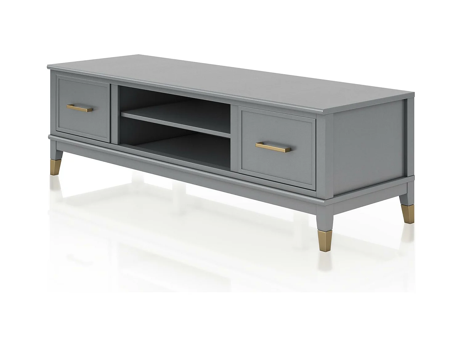 Mueble tv con 2 puertas en MDF gris