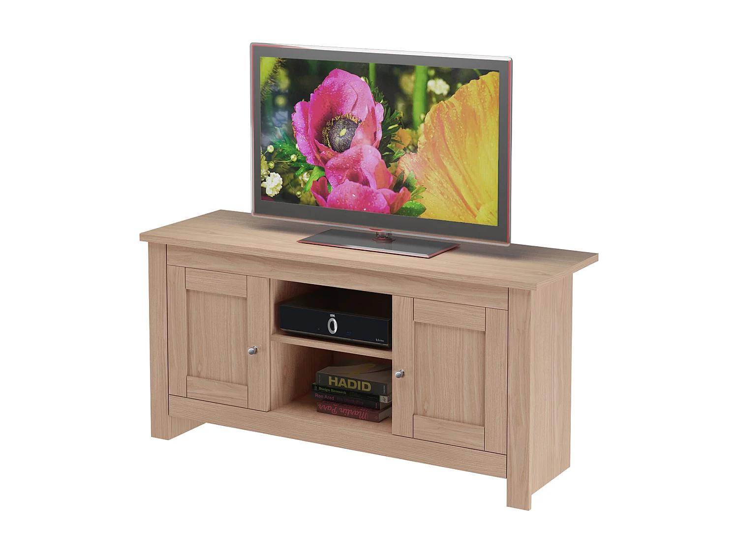 Emerald | Meuble TV 2 portes en MDF chêne