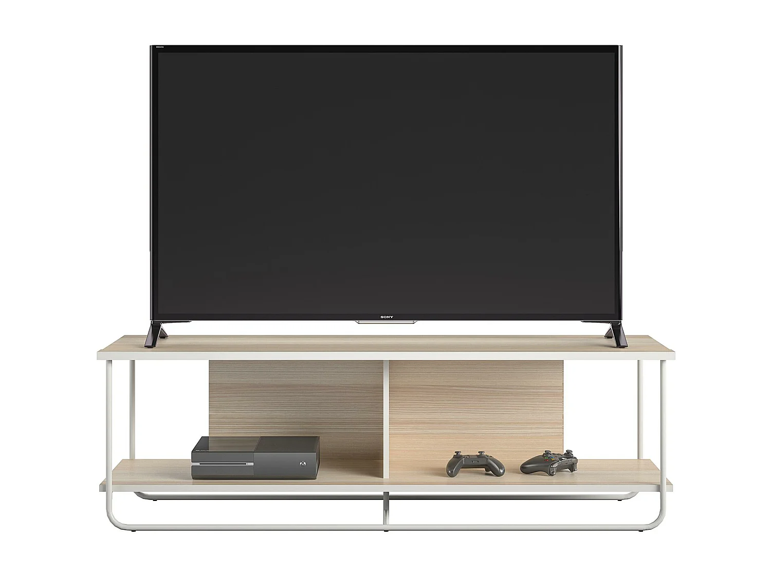 Armário para televisão com 2 gavetas e 1 porta em aglomerado laminado