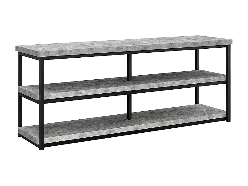Ashlar | Meuble TV 2 étagères ouvertes en béton aggloméré laminé