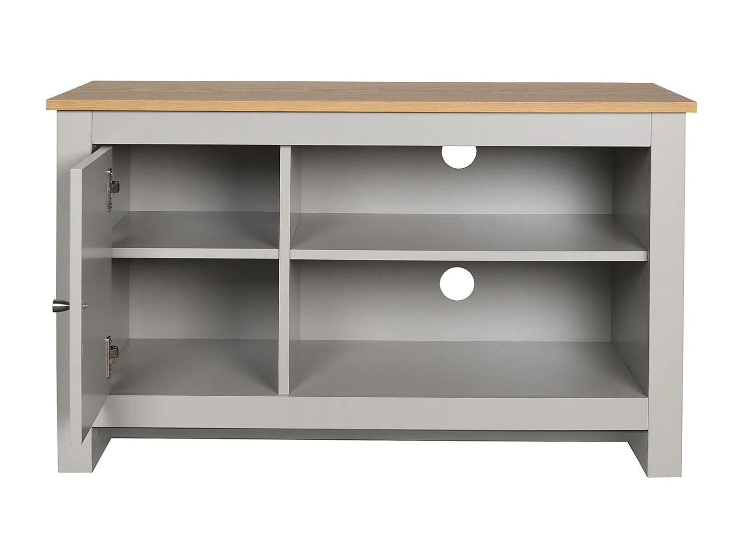 Porta TV con 1 anta in MDF rovere e grigio