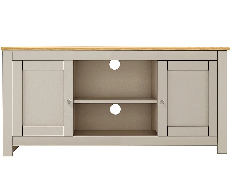 Porta TV a 2 ante in MDF rovere e panna