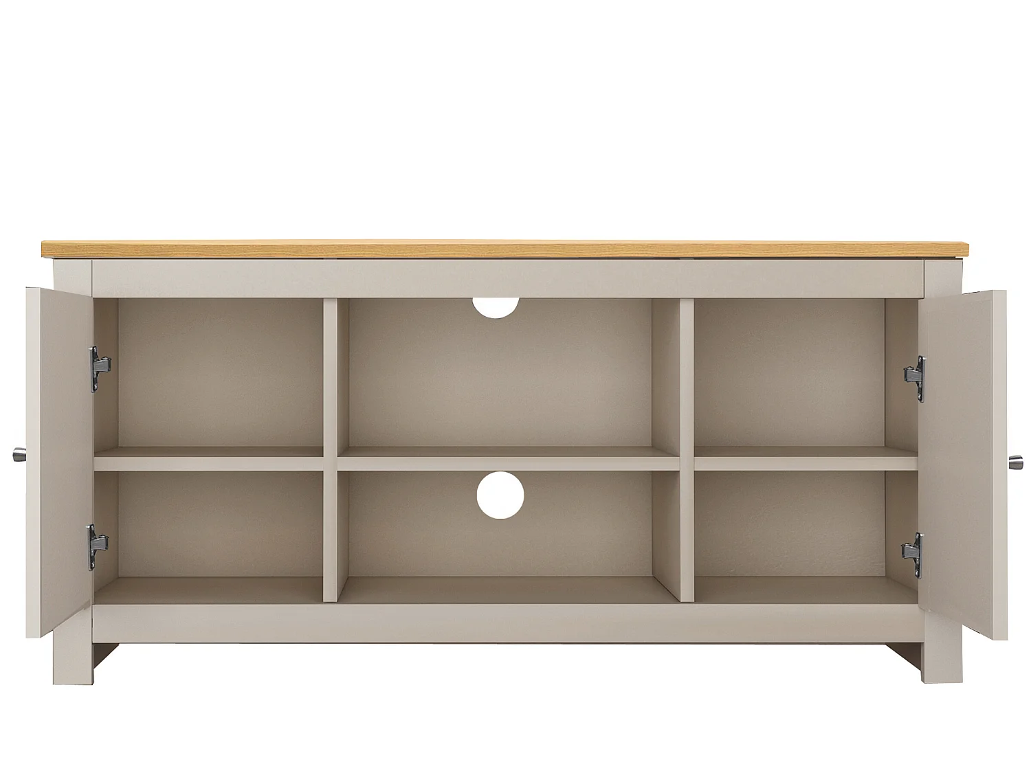 Porta TV a 2 ante in MDF rovere e panna