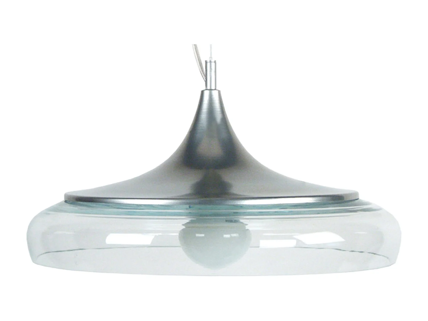 Suspensão TOSEL  DIVINITY vidro cúpula vermelho D38 x  H77  cm