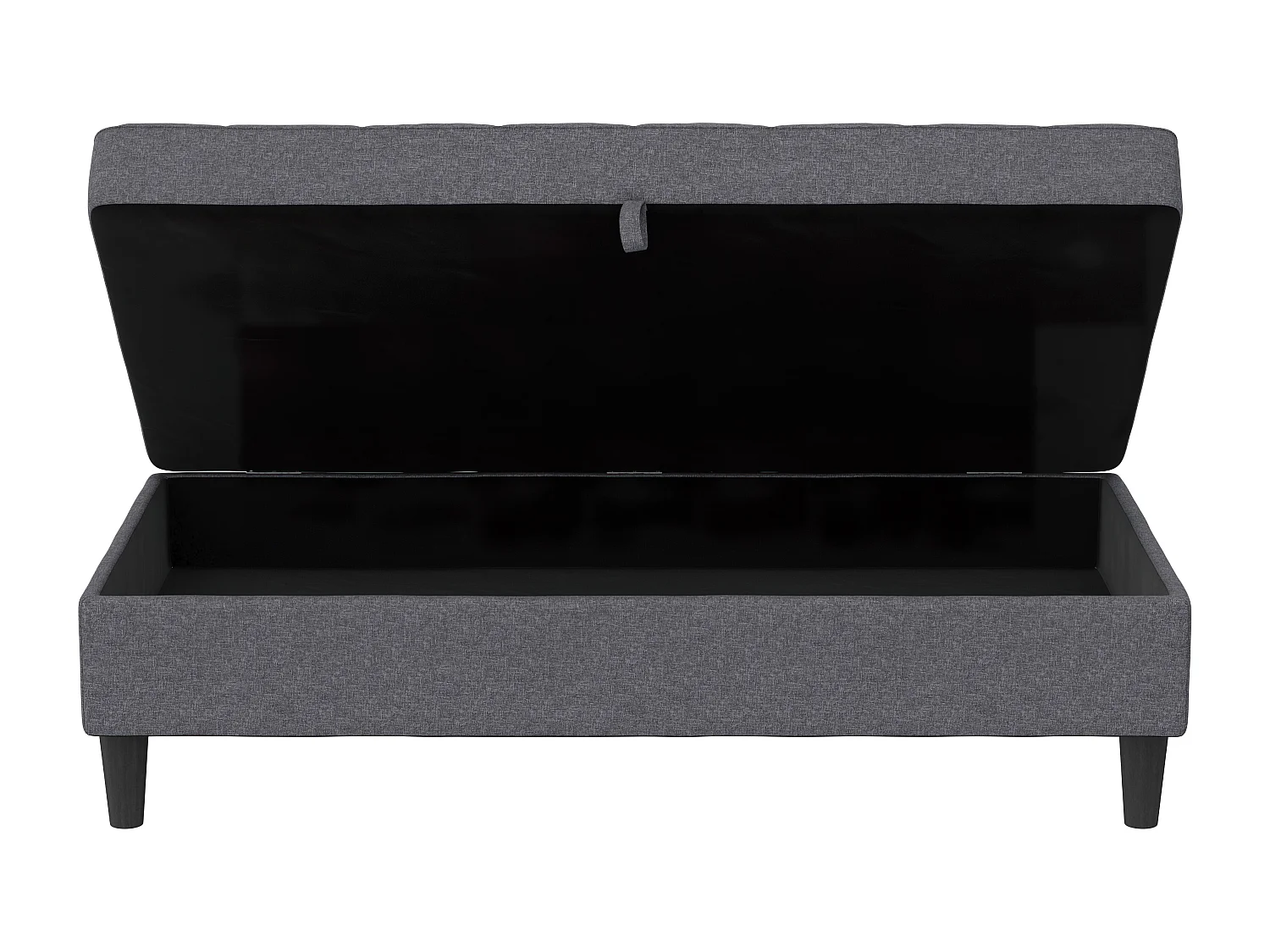 Presley | Pouf avec rangement en tissu gris