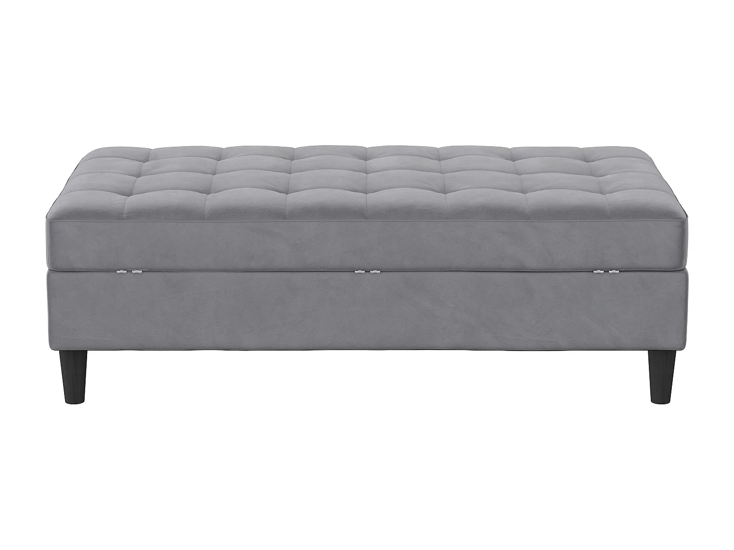 Presley | Pouf avec rangement en velours gris