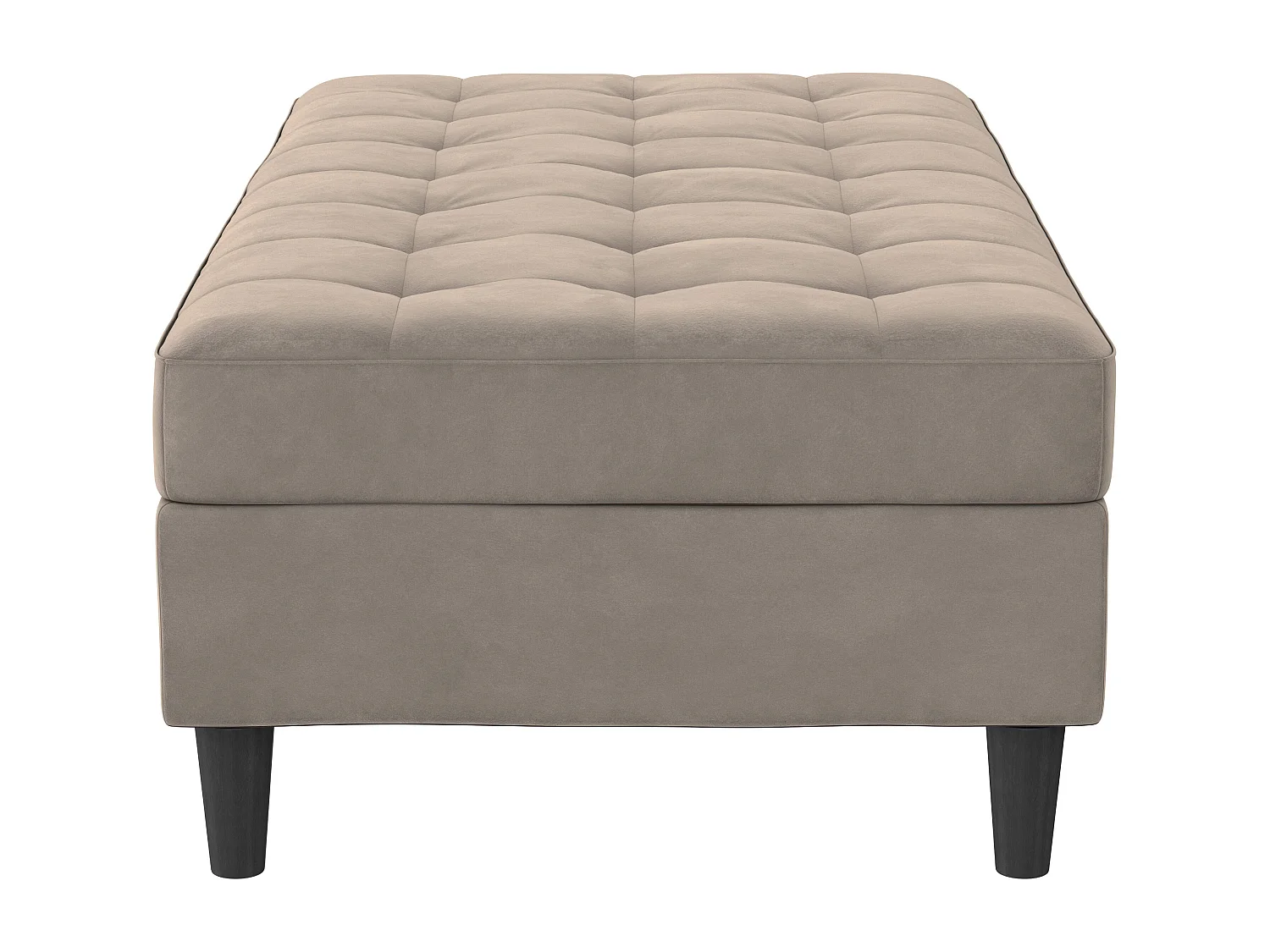 Presley-Poef met opbergruimte in fluweel antraciet