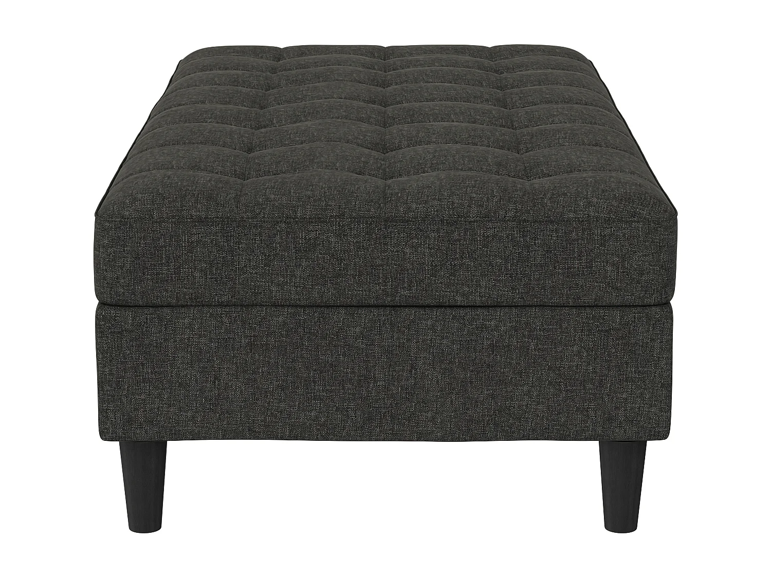 Otomana com arrumação em linho antracite