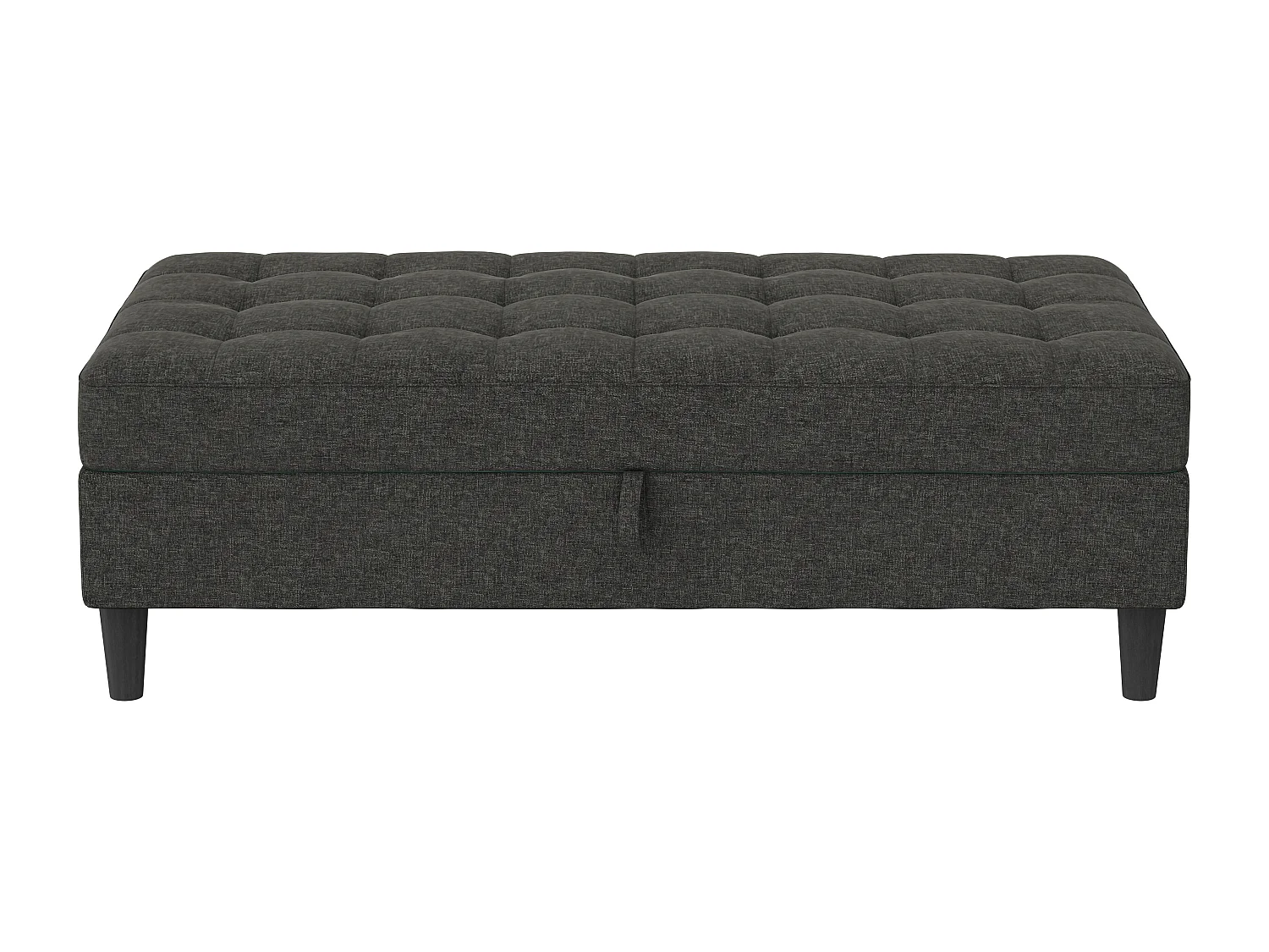 Presley-Ottomane met opbergruimte in linnen antraciet