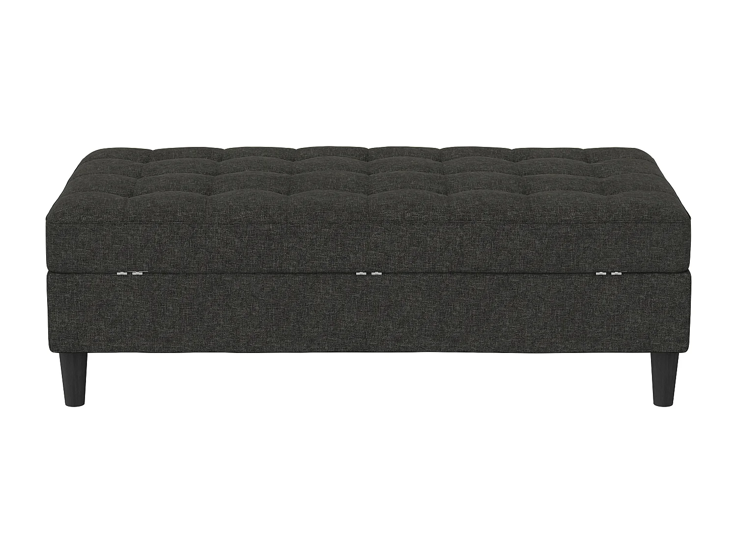 Presley-Ottomane met opbergruimte in linnen antraciet