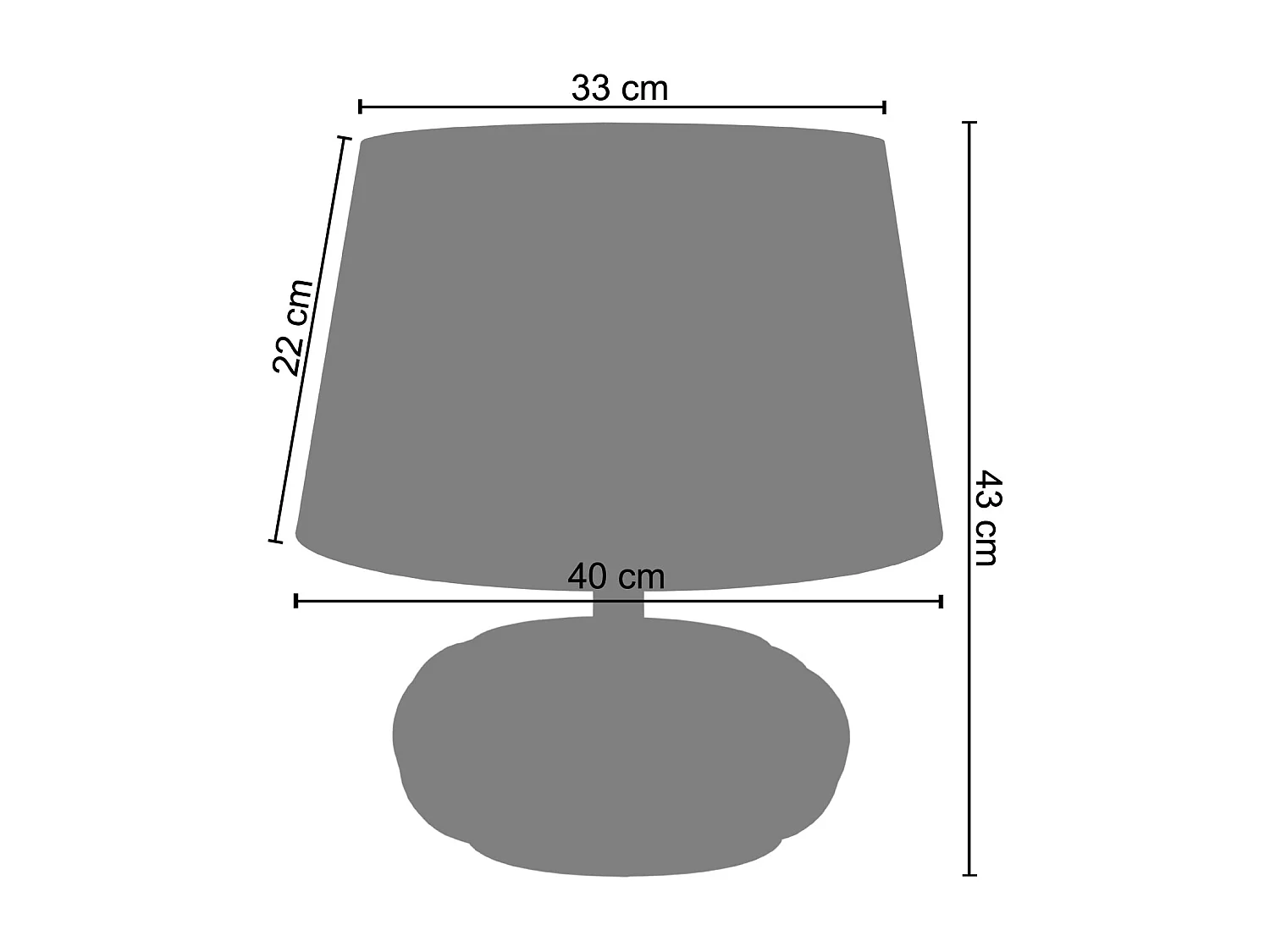 Lámpara de Salón TOSEL ,metal,antracita ,A43xD40xP40cm