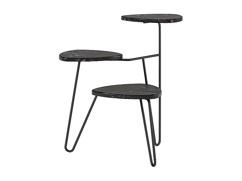 Athena | Support pour plantes en effet marbre noir