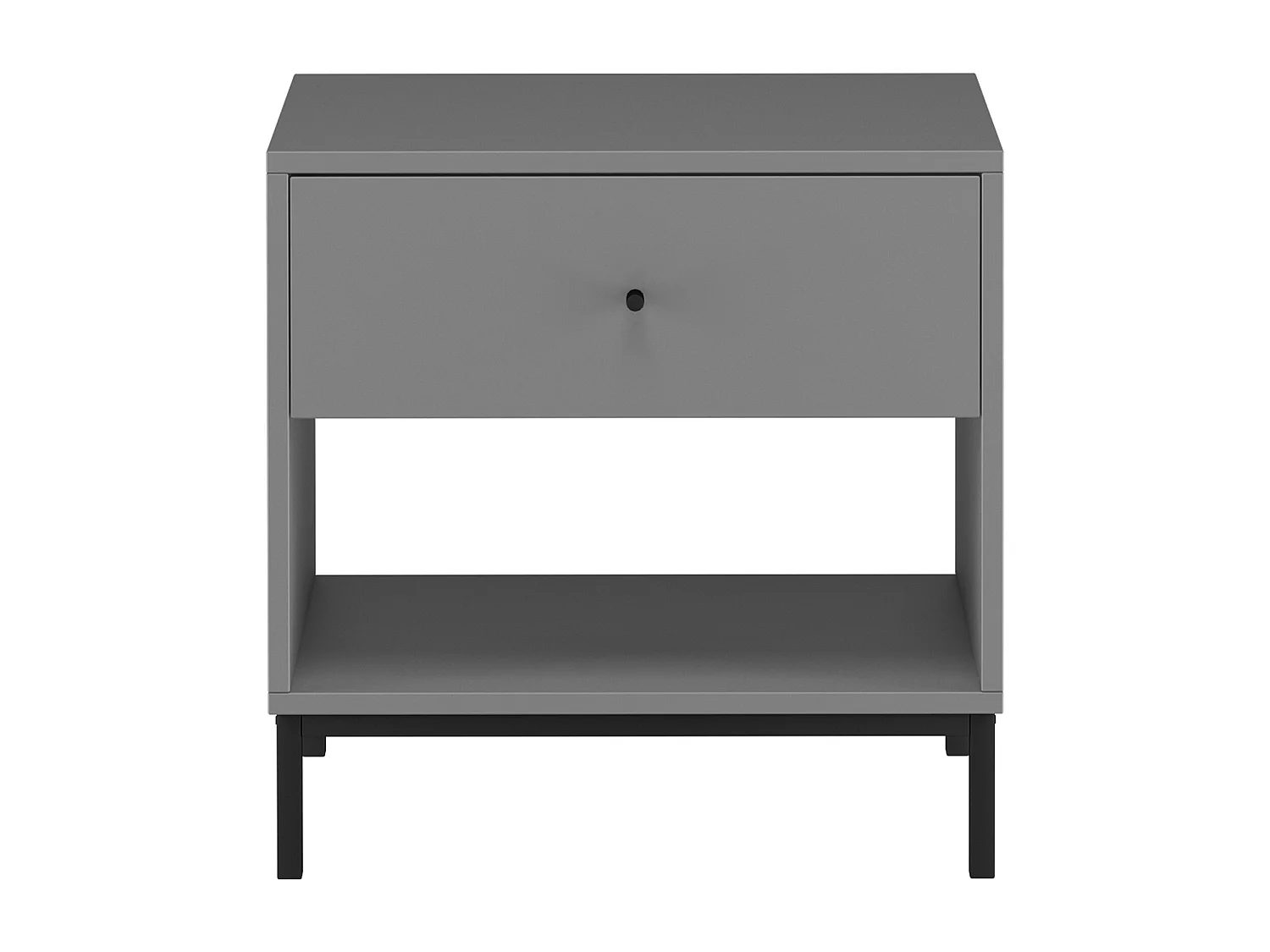 Celine | Table de chevet à 1 tiroir en effet bois gris