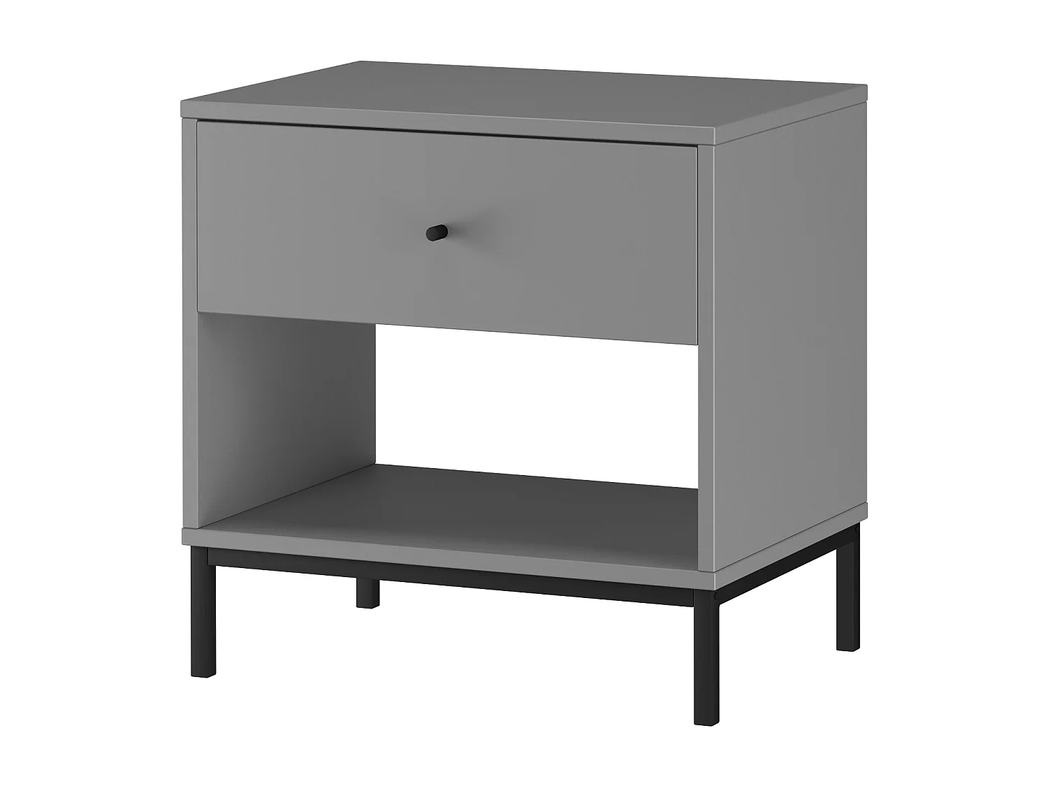 Celine | Table de chevet à 1 tiroir en effet bois gris