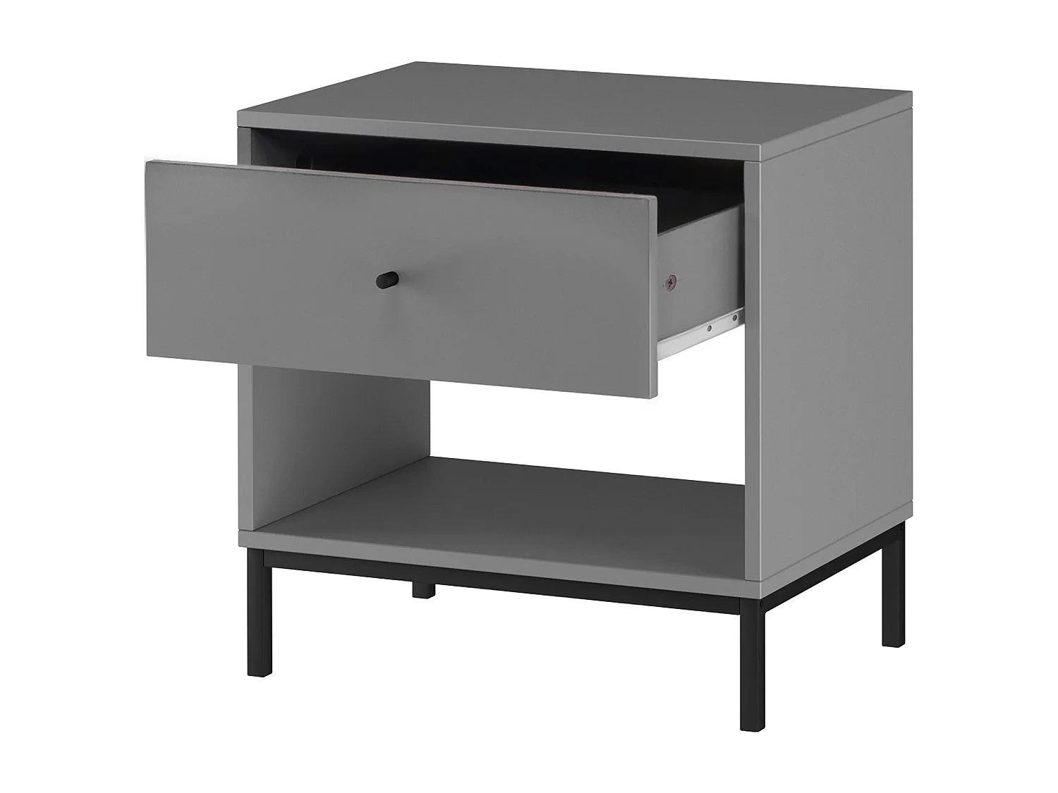 Celine | Table de chevet à 1 tiroir en effet bois gris