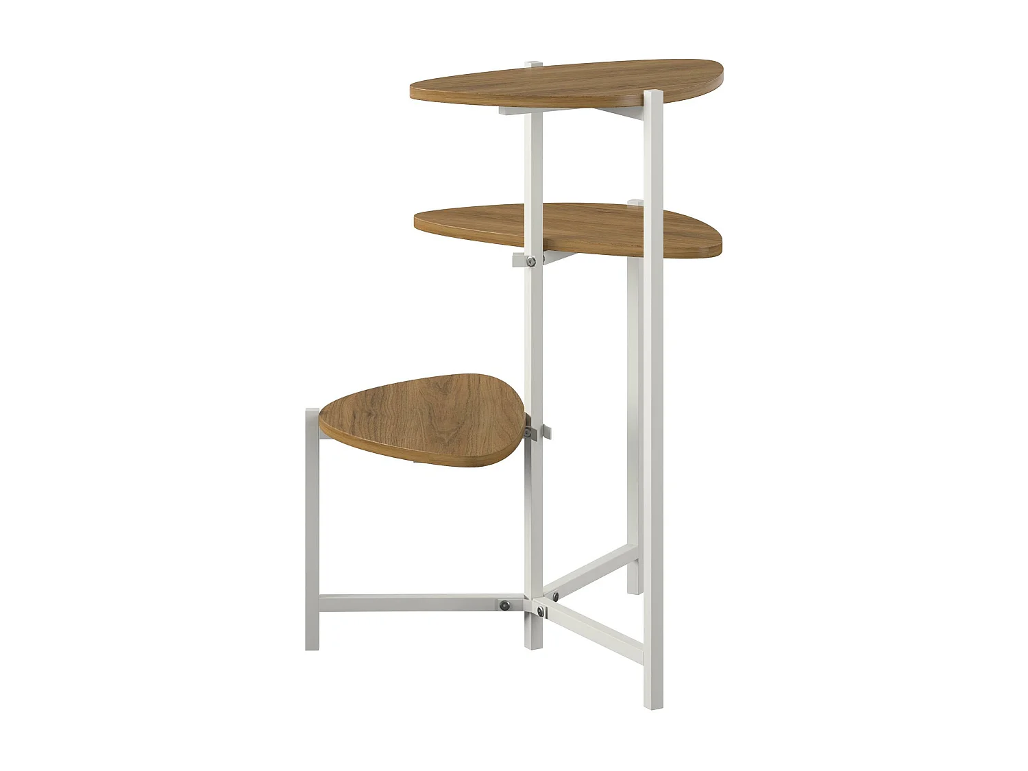 Soporte para plantas en aglomerado de nogal y estructura en metal