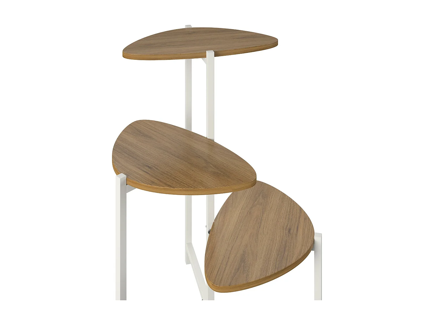 Soporte para plantas en aglomerado de nogal y estructura en metal