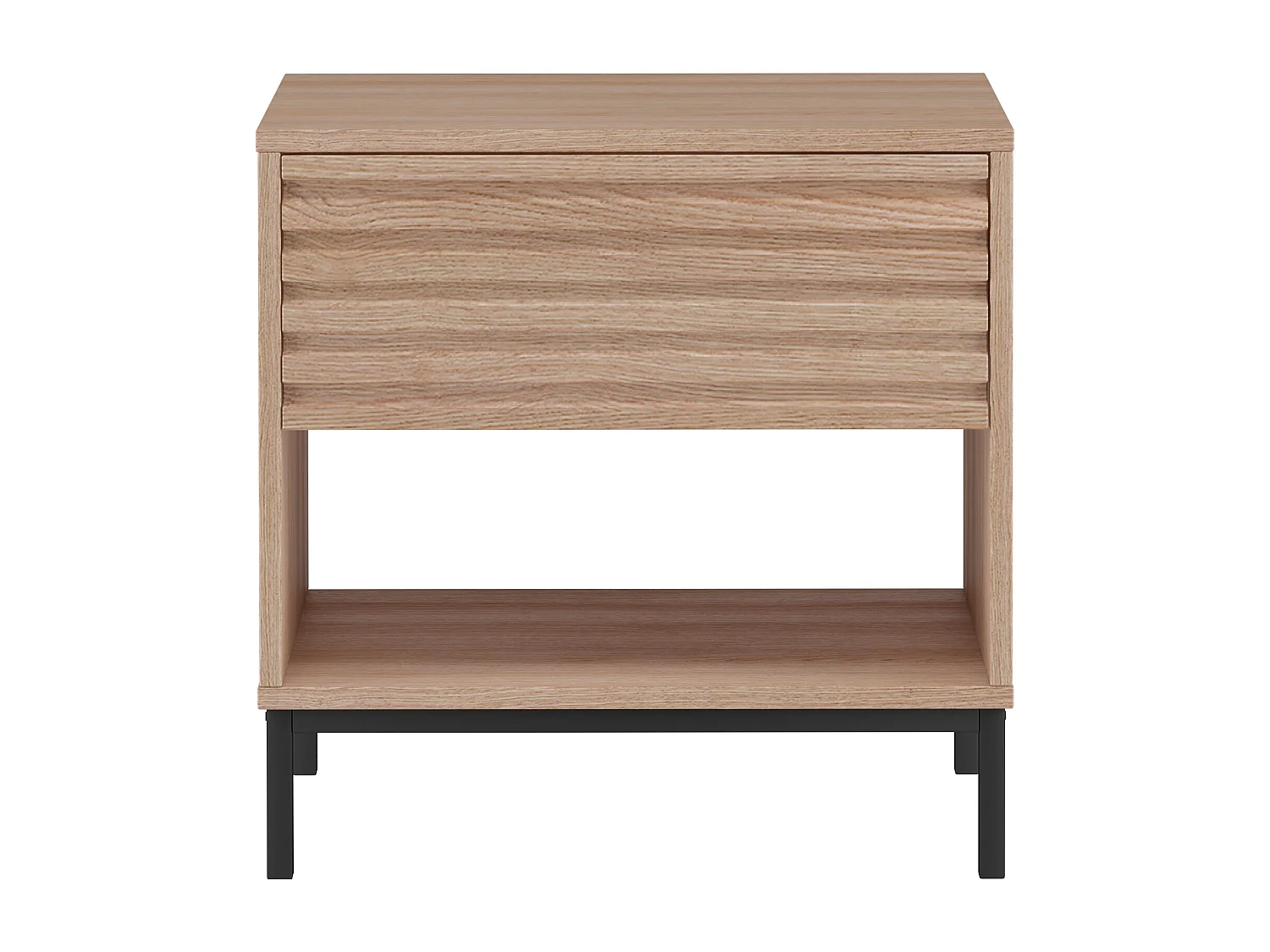 Comodino con 1 cassetto in agglomerato naturale