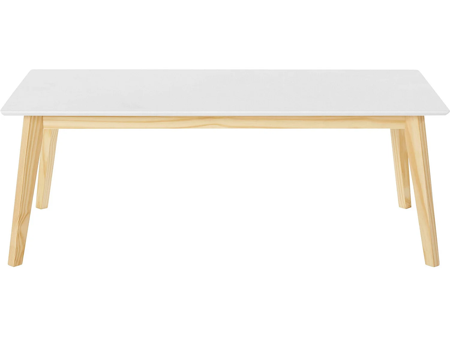 Cody | Table à manger en MDF blanc et nature