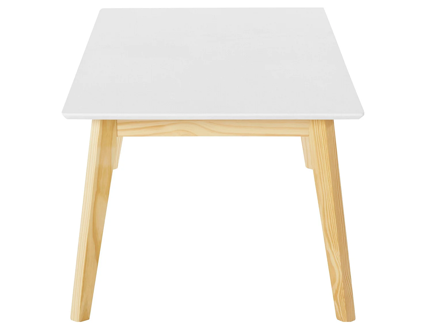 Cody | Table à manger en MDF blanc et nature