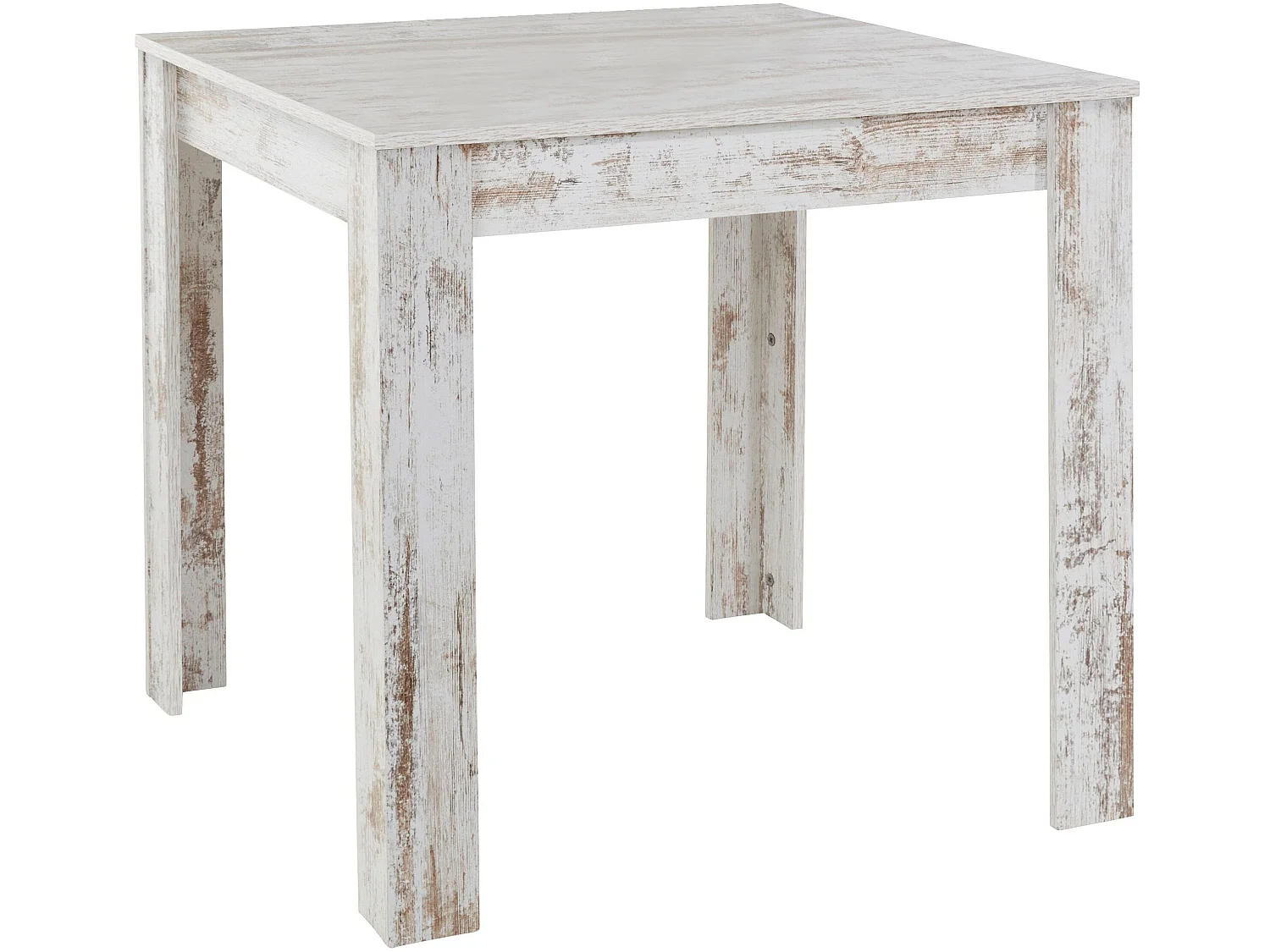 Lynn | Table à manger en MDF blanc antique