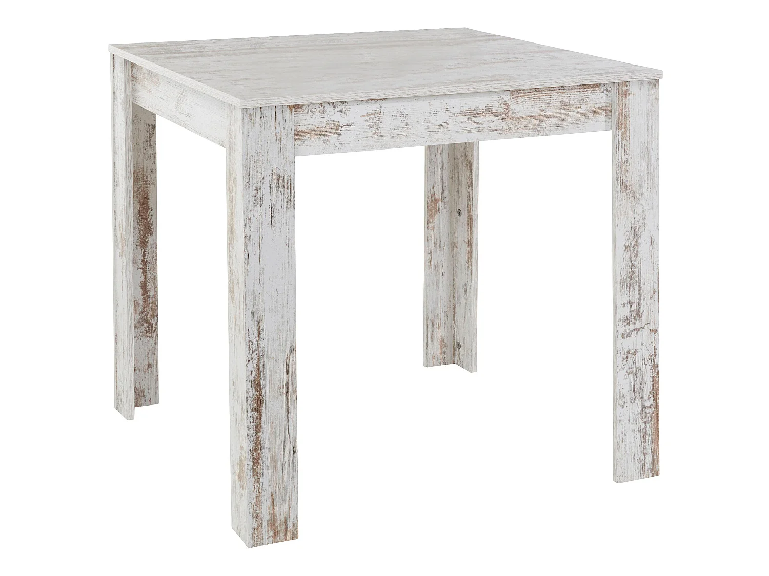 Lynn | Table à manger en MDF blanc antique