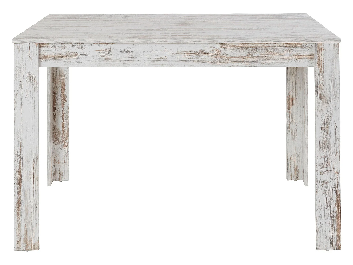 Lynn | Table à manger en MDF blanc antique
