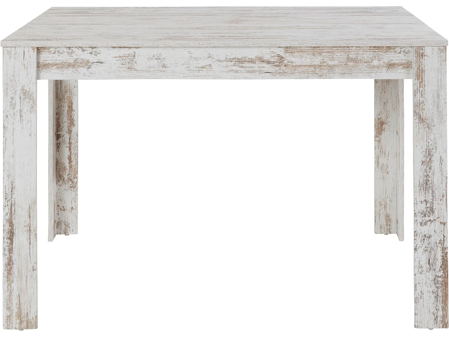 Lynn | Table à manger en MDF blanc antique