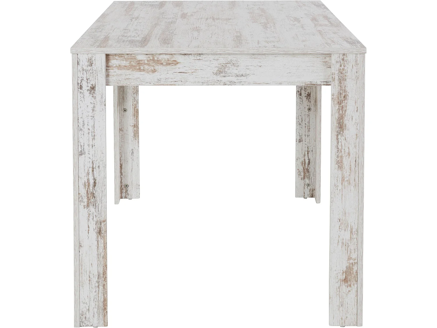 Lynn | Table à manger en MDF blanc antique