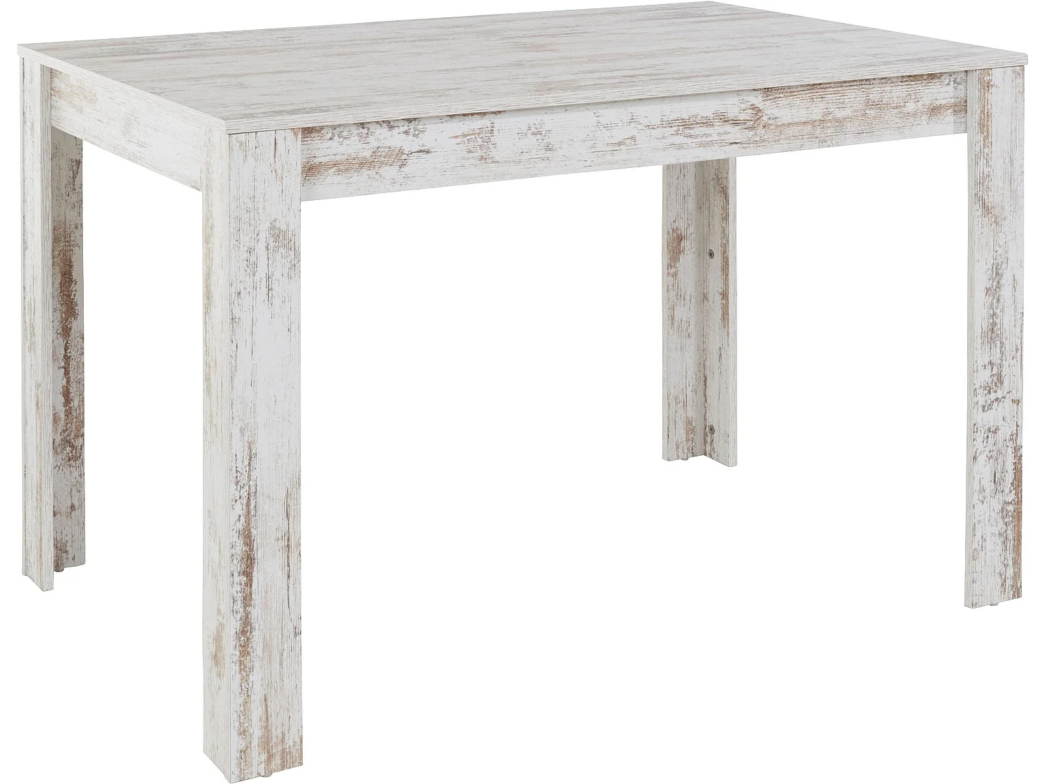 Lynn | Table à manger en MDF blanc antique