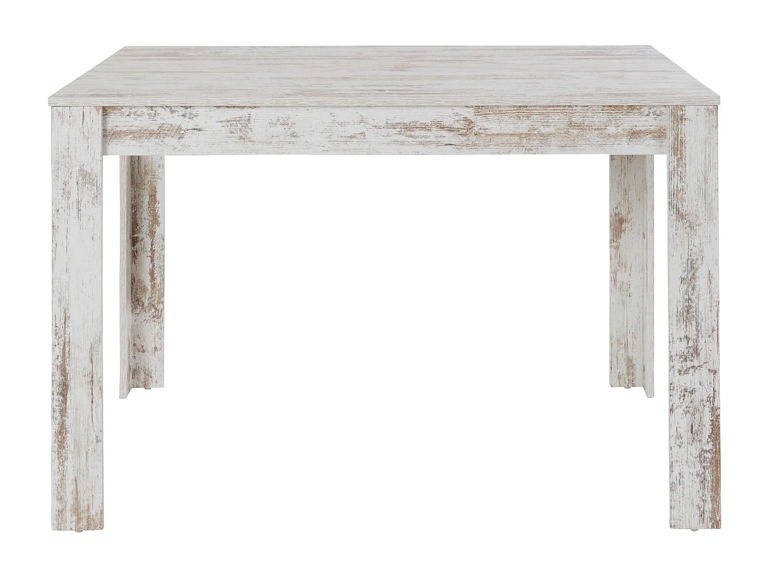 Tavolo da pranzo in MDF bianco antico
