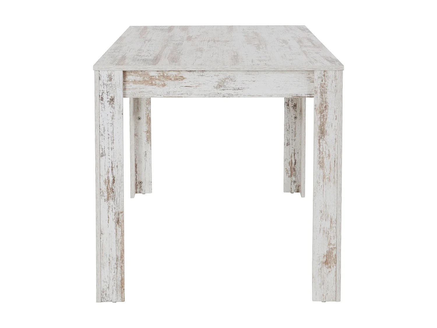 Tavolo da pranzo in MDF bianco antico
